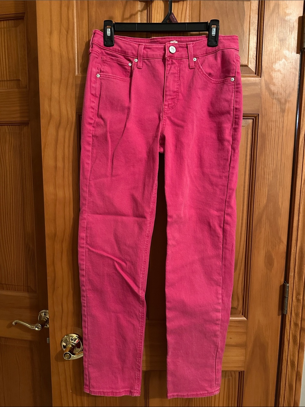 Seven7 Hot Pink Straight-Leg Jeans